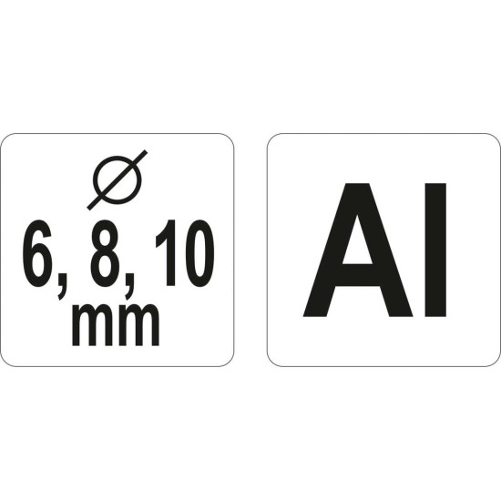 Tipliző sablon 6,8,10mm YATO