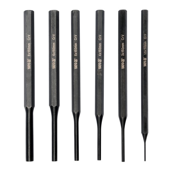 Csapszegkiütő készlet 6 részes 150mm YATO