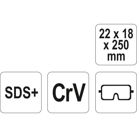 Horonyvéső szár 250 mm SDS-Plus YATO