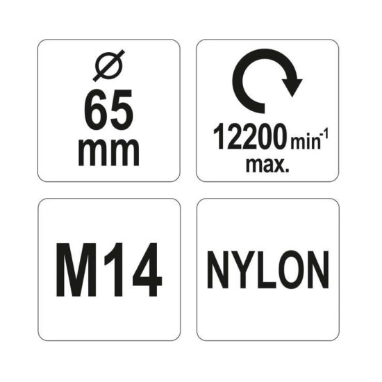Fazékkefe Nylon M14 65mm YATO
