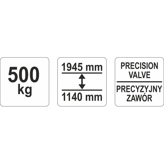 Hidraulikus sebességváltó emelő 500kg YATO