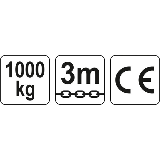 Láncos emelő 1000 kg 3m YATO