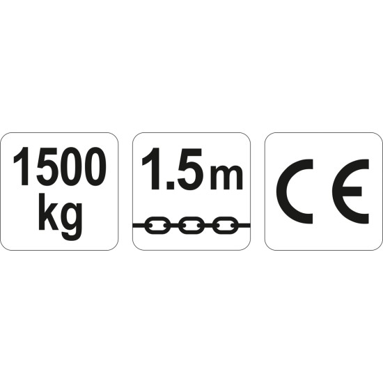 Karos láncos emelő 1500 kg 1,5m YATO