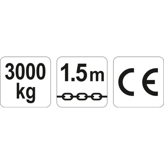 Karos láncos emelő 3000 kg 1,5m YATO