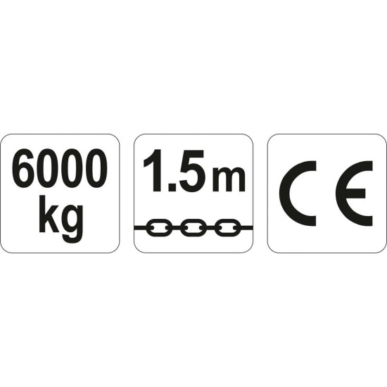 Karos láncos emelő 6000 kg 1,5m YATO Karos láncos emelő 6000 kg 1,5m YATO