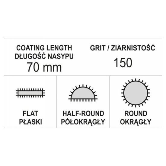 Tűreszelő készlet 3 részes 5,0 x 180 mm YATO