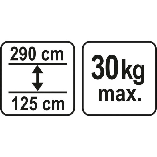 Teleszkópos támasztó rúd 125-2900 mm 30 kg YATO