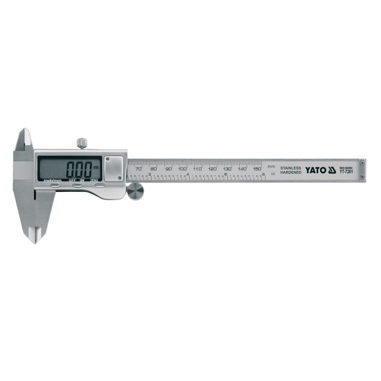 YATO tolómérő 150/0,03 digitális inox + tok