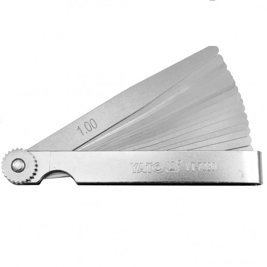 Hézagmérő 17 lapos (0,02 mm - 1,00 mm) 100mm YATO