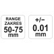 Mikrométer 50-75 mm +/-0,01 mm mechanikus YATO