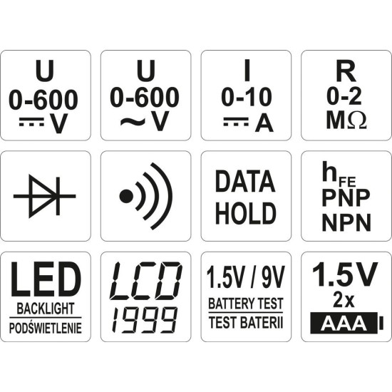 YATO Digitális multiméter yt-73081
