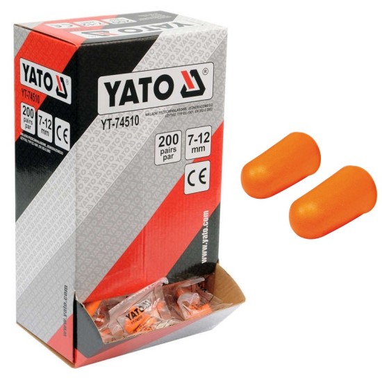 Füldugó 7-12 mm (200 pár/cs) YATO