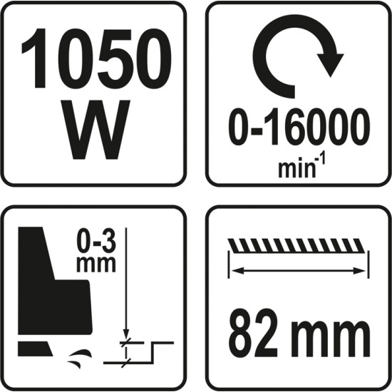 YATO elektromos kézi gyalu 1050W-os, 82mm