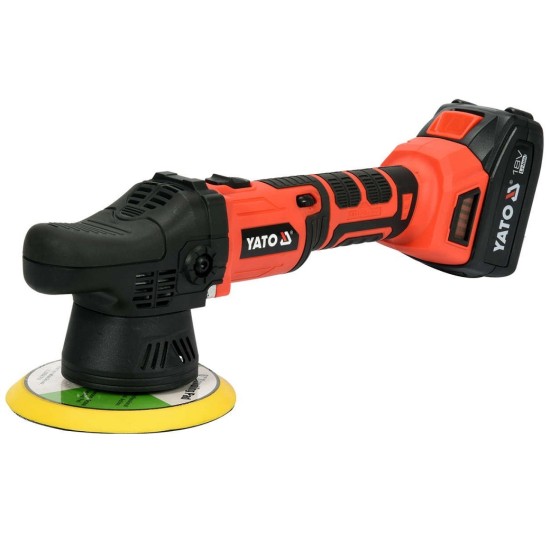YATO Akkus excenter polírozó 150mm 18V 3.0Ah akku+töltő