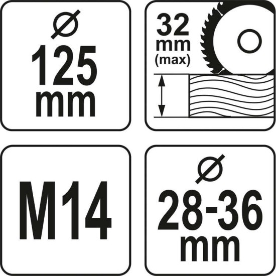 YATO sarokcsiszoló porelszívó adapter fa vágáshoz 125 mm