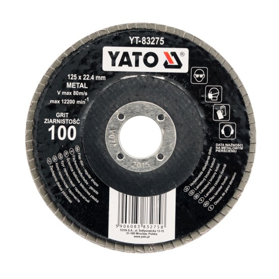 YATO Lamellás csiszoló ø 125 mm /P 80