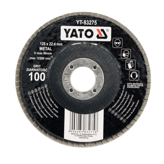 YATO Lamellás csiszoló ø 125 mm /P 100