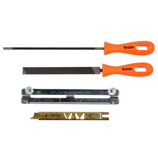 YATO Kézi láncélező készlet 4 részes 0,325"/4,8 mm