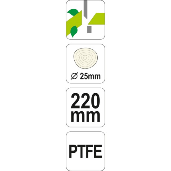 YATO Metszőolló 220 mm, teflon bevonattal, max. ø 25 mm
