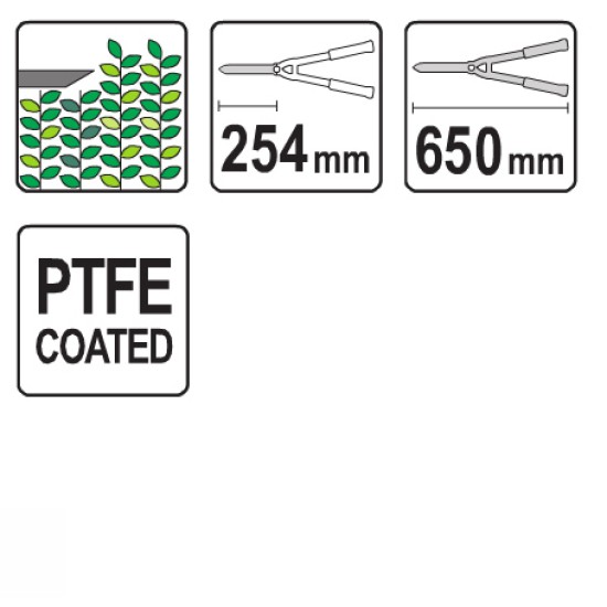YATO Sövényvágó olló 650 mm, erőszabályzóval