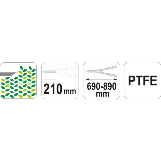 YATO Sövényvágó olló 690-890 mm teflon bevonattal