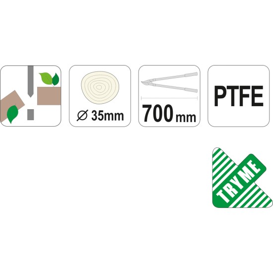 YATO Ágvágó olló 700 mm, max. ø 35 mm, teflon bevonattal