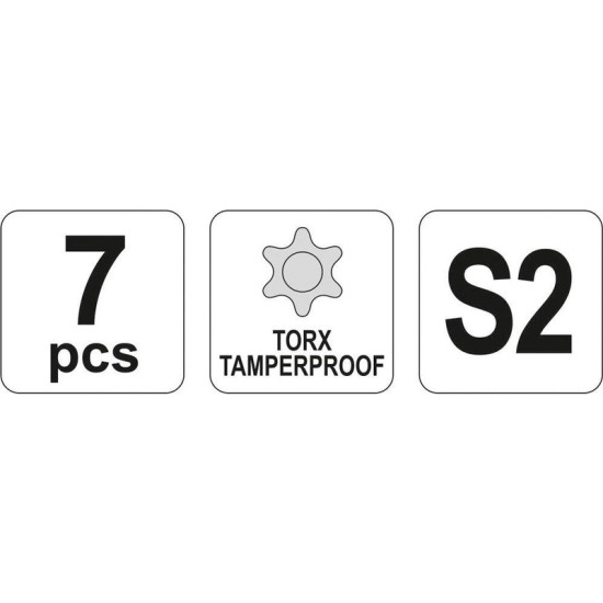 YATO Torx kulcs készlet 7 részes T9-T30 S2