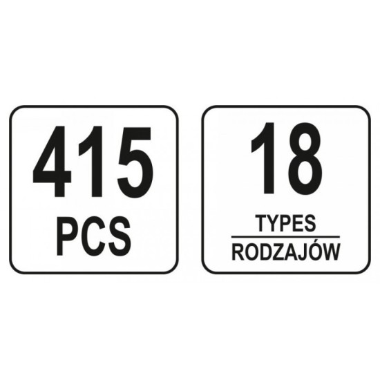 YATO Műanyag patent készlet 415 részes Ford
