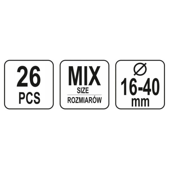 YATO Tömlőbilincs készlet 26 db (16-40mm)