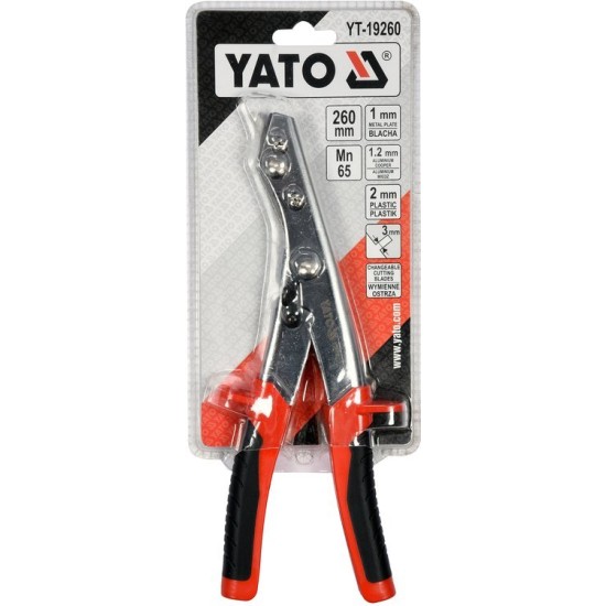 YATO Lemezvágó olló 260 mm lengőnyelves
