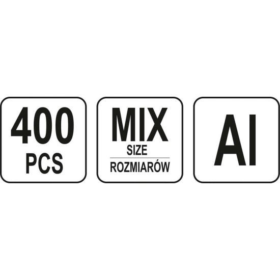 YATO Alumínium popszegecs készlet 400 db