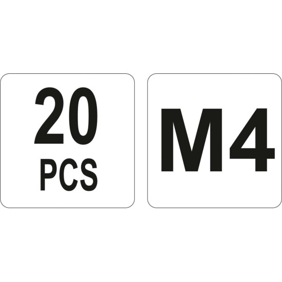 YATO Acél szegecsanya M4 (20 db/cs)