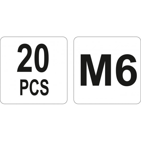 YATO Acél szegecsanya M6 (20 db/cs)