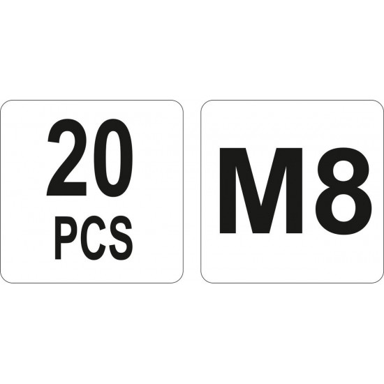 YATO Acél szegecsanya M8 (20 db/cs)