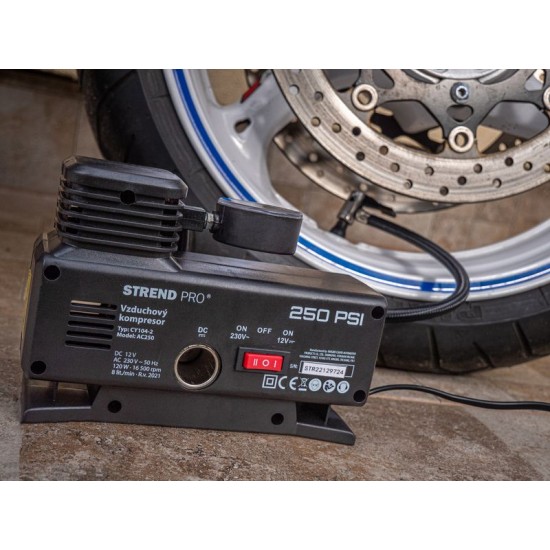 Aircom kompresszor AC250, 250 psi, 230 V/12 V