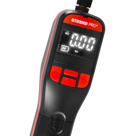 Akkumulátoros kézi lég kompresszor Strend Pro K25, 150 psi, 10 bar, LED