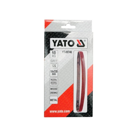 Csiszolószalag 330 x 10 mm P120 (10 db/cs) YATO
