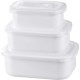 Edény MagicHome Lunchbox szett MB41, 3 db-os szett, 700/1300/2100 ml, téglalap alakú, nyitható fedél