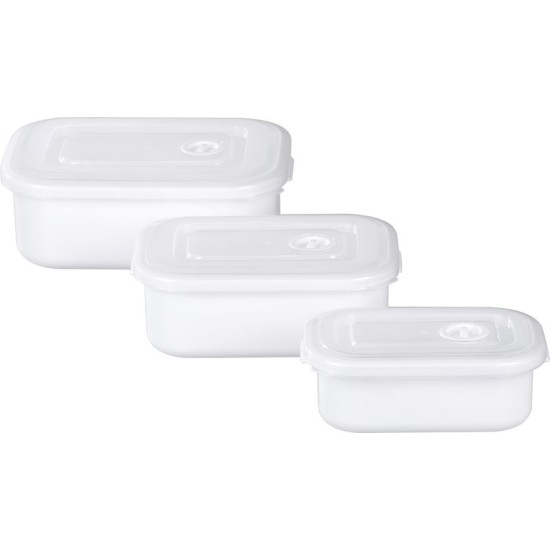 Edény MagicHome Lunchbox szett MB41, 3 db-os szett, 700/1300/2100 ml, téglalap alakú, nyitható fedél