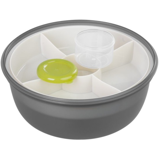 Ételhordó MagicHome, kör alakú, 1,2 l, villával/kanállal, 21,1 x 9,7 cm