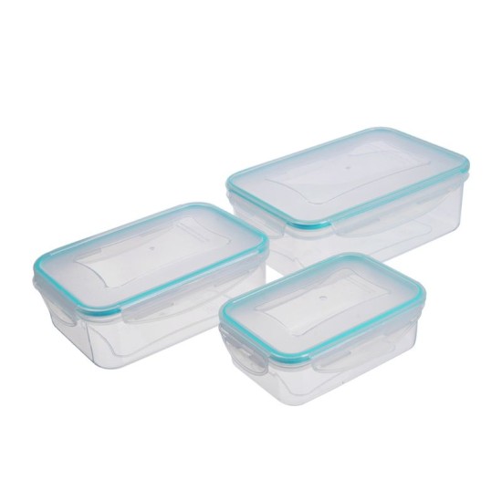 Ételhordó MagicHome Lunchbox set 04x3 0,50/1,00/1,50 lit, készlet 3 db, tégla alakú, Clip