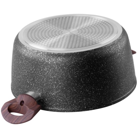 Fazék MagicHome Black Marble Line, 24 cm, 4,0 l, fedővel