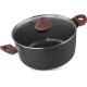 Fazék MagicHome Black Marble Line, 28 cm, 5,9 l, fedővel
