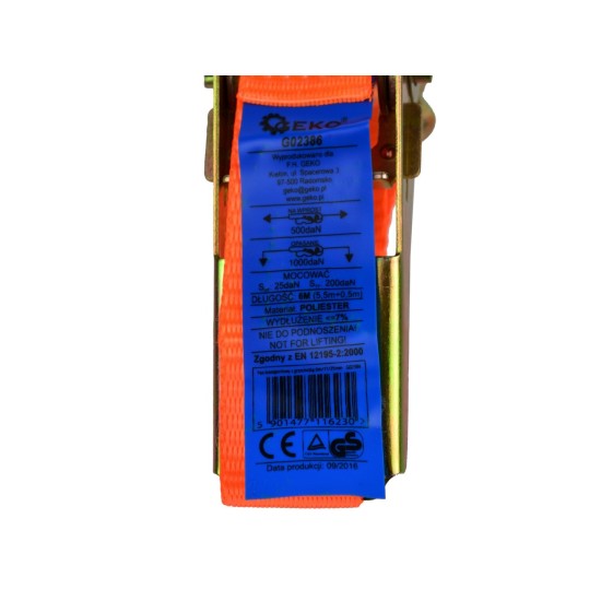Geko rakományrögzítő spanifer 1T/6m/25mm