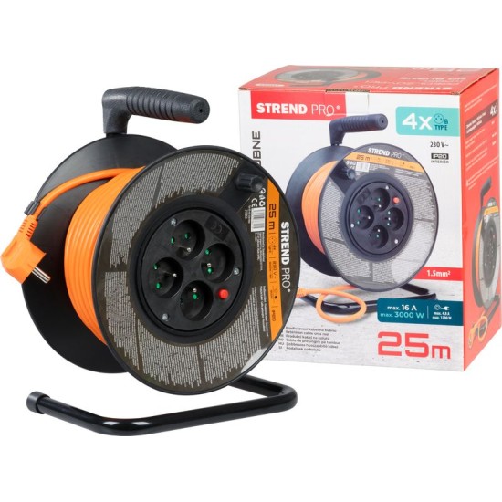 Kábel Strend Pro DG-FB04, 25 m, hosszabbító, tömlőorsón