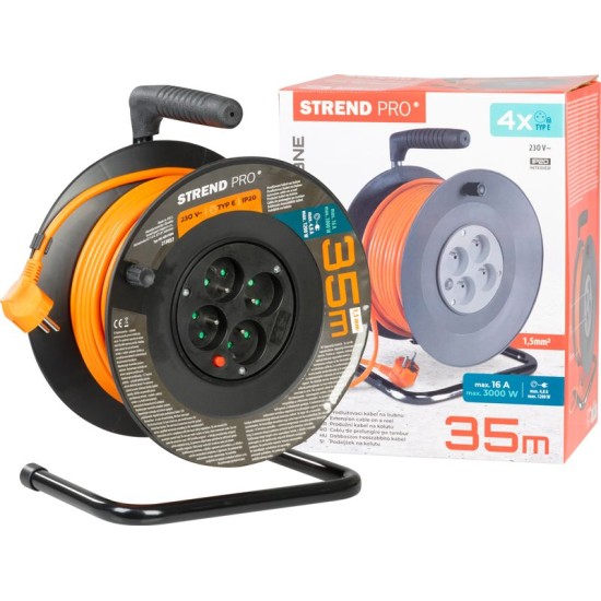 Kábel Strend Pro DG-FB04, 35 m, hosszabbító, tömlőorsón