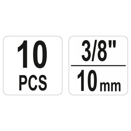 Roncsolt csavarfej leszedő készlet 10 részes 3/8" 9-19 mm YATO