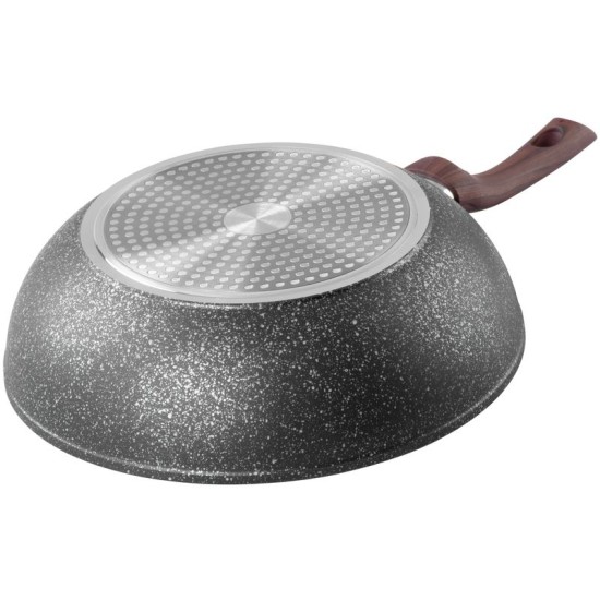 Serpenyő Wok MagicHome Black Marble Line, 28 cm