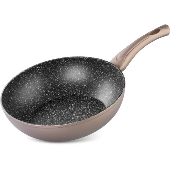 Serpenyő Wok MagicHome Coffee Brown Line, 28 cm