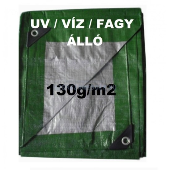 Vízálló , UV és fagyálló takaróponyva 130g/m2 , 4x6 m